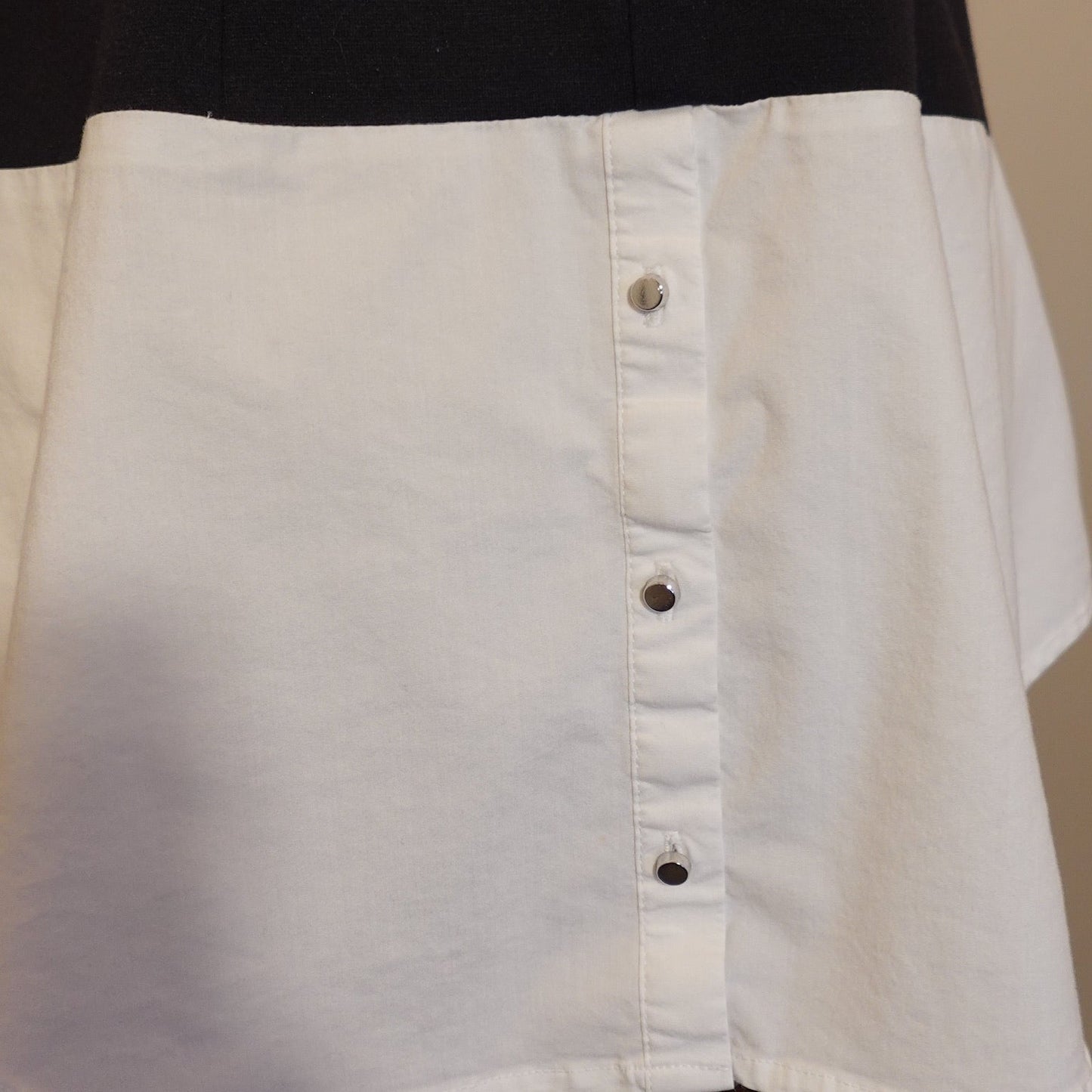7th Avenue Design Studio Colorblock Puff Sleeve Top (S)