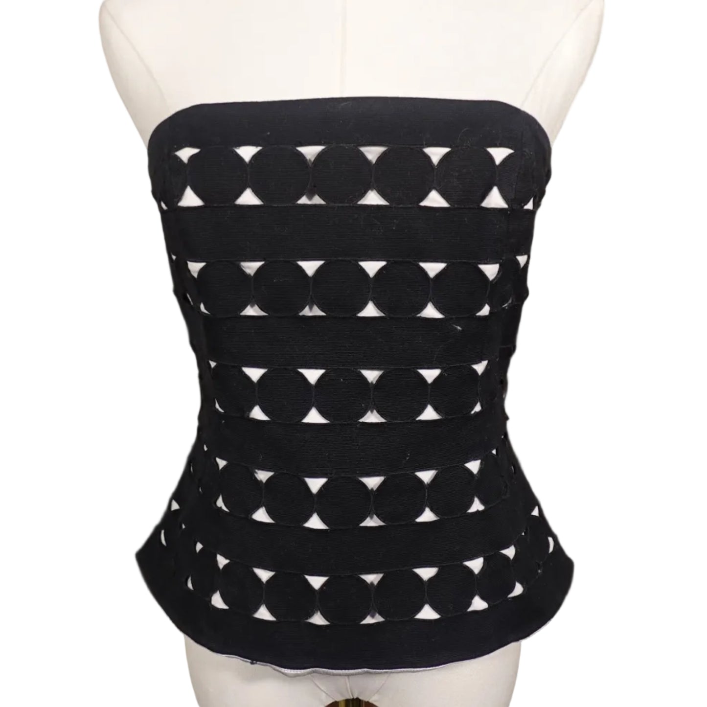 White House Black Market Black & White Corset (6)