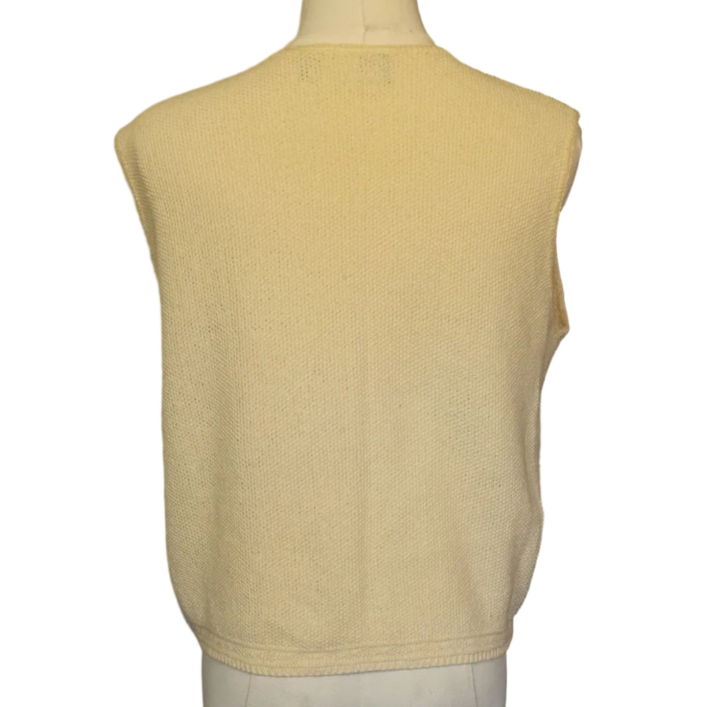 David Brett Cream Knit Vest