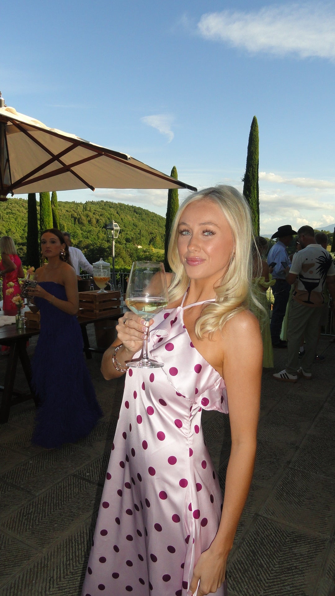 Tuscan Polka Dot Midi Dress