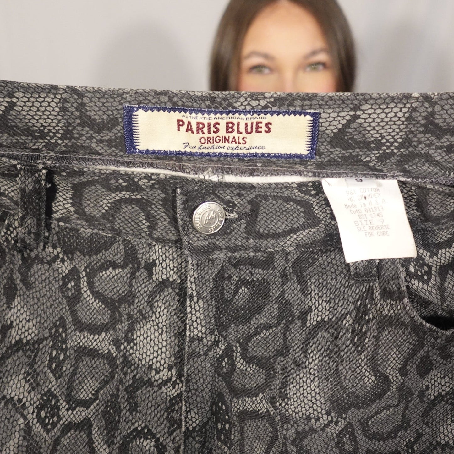 Paris Blues Snake Print Straight-Leg Jeans (9)