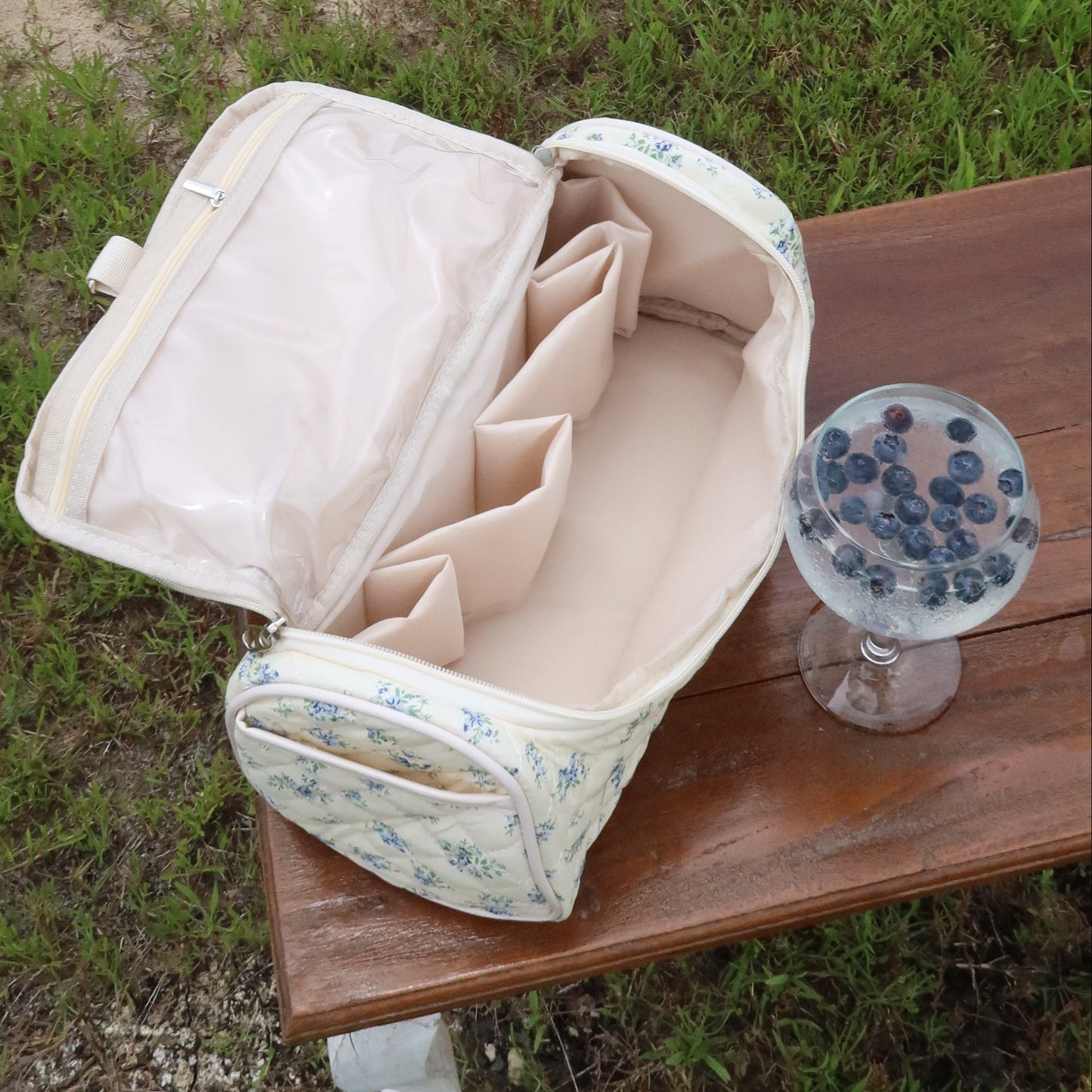 Bluebell Quilted Cosmetic Bag