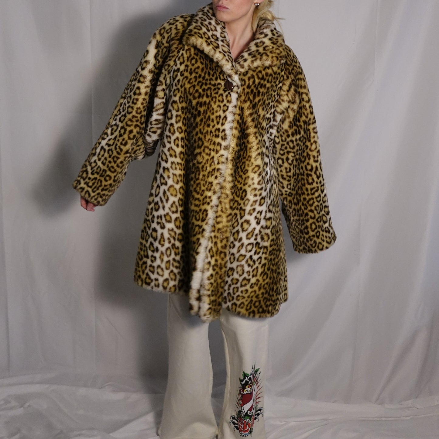 Hilmoor New York x Tissavel France Leopard Faux Fur Coat