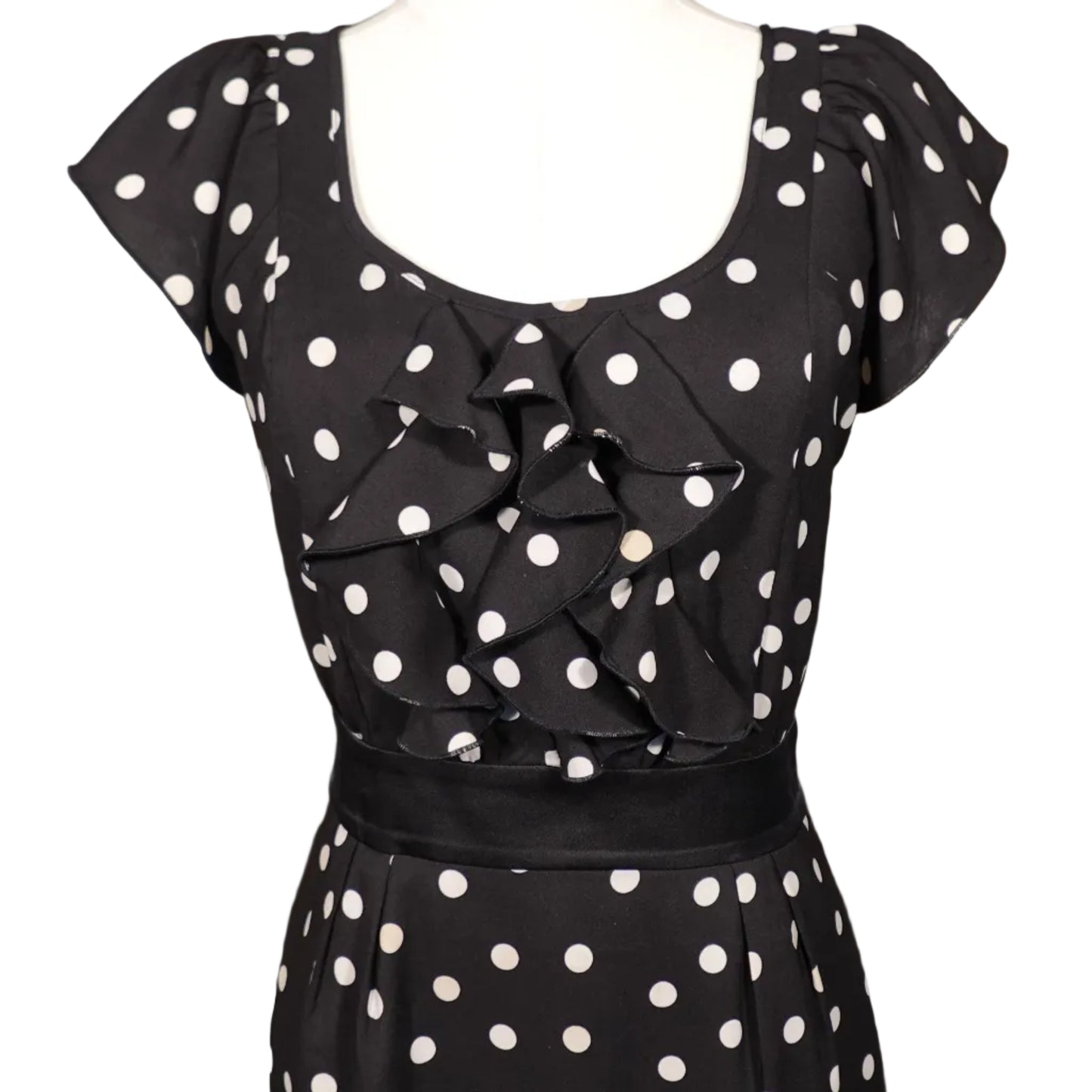 Express Black and White Polka Dot Dress-2