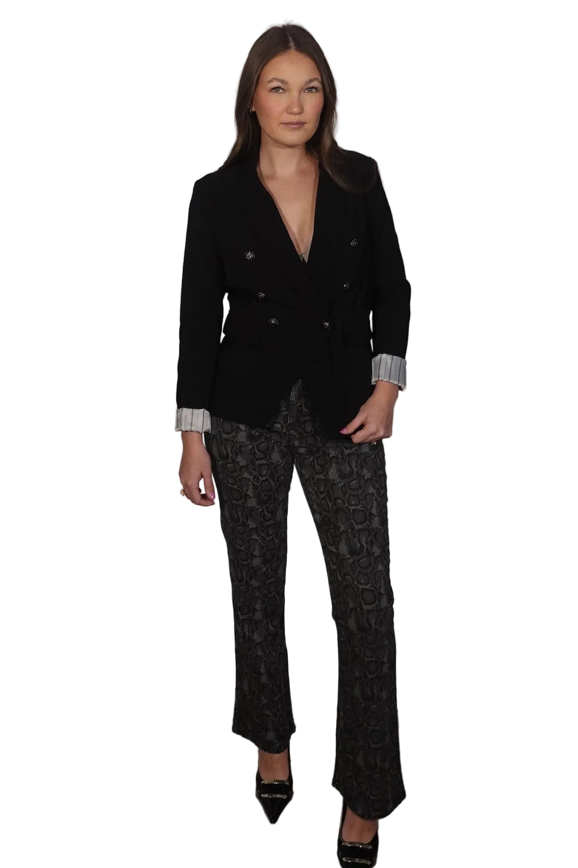 Nicole Miller Black Tailored Blazer-S