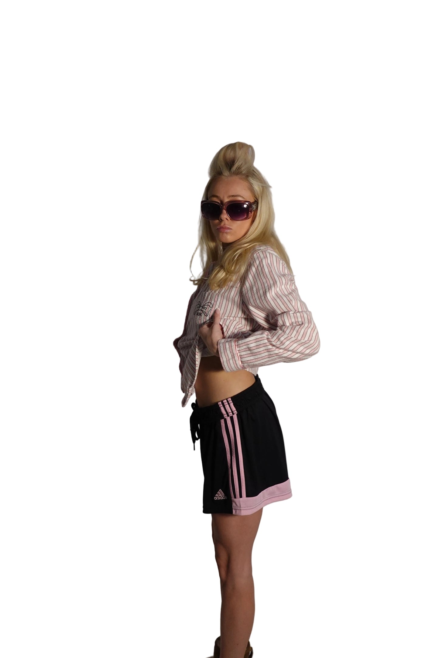 Pink & Black Adidas Shorts