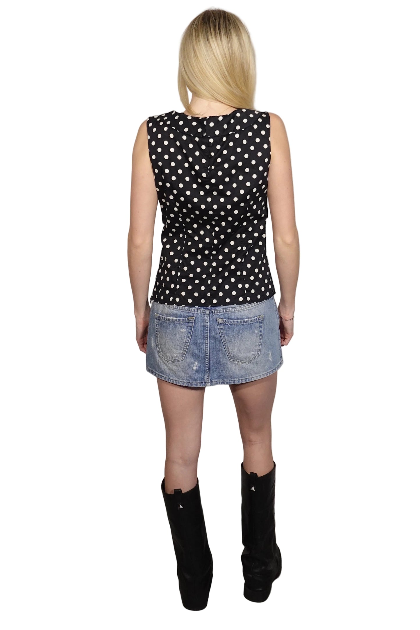 Light Wash Denim Mini Skirt