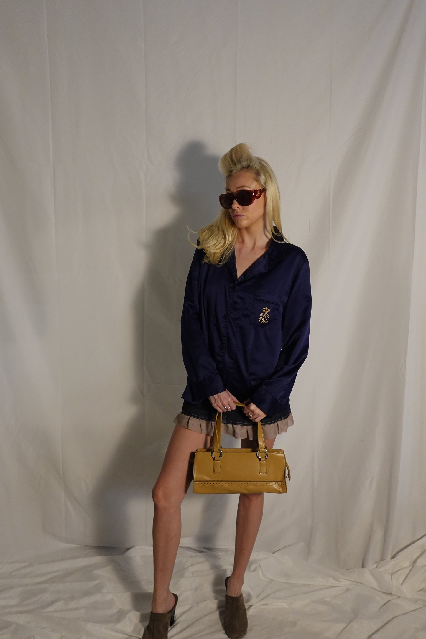 Denim Skirt with ruffle