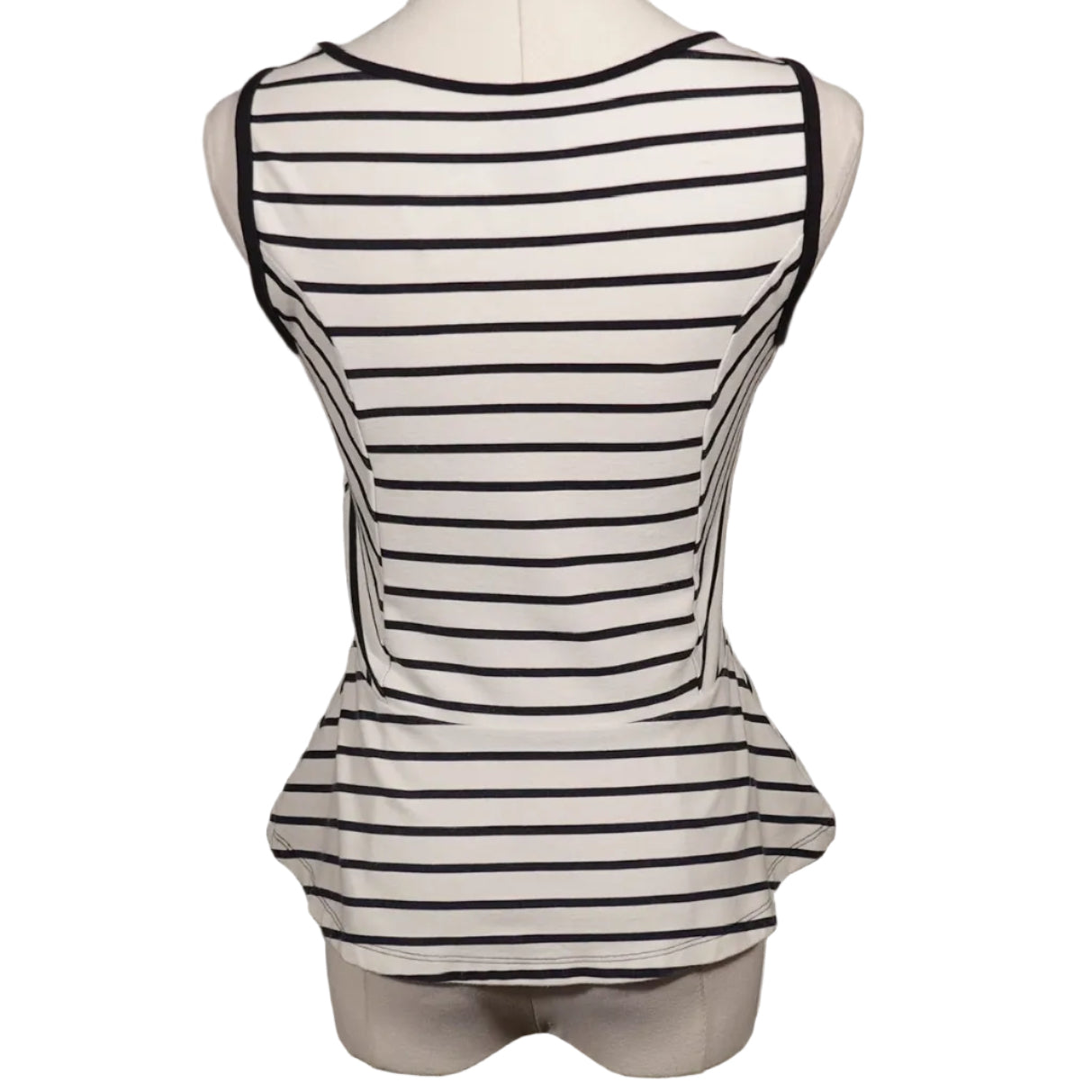 Classic Stripe Peplum Tank-XSP