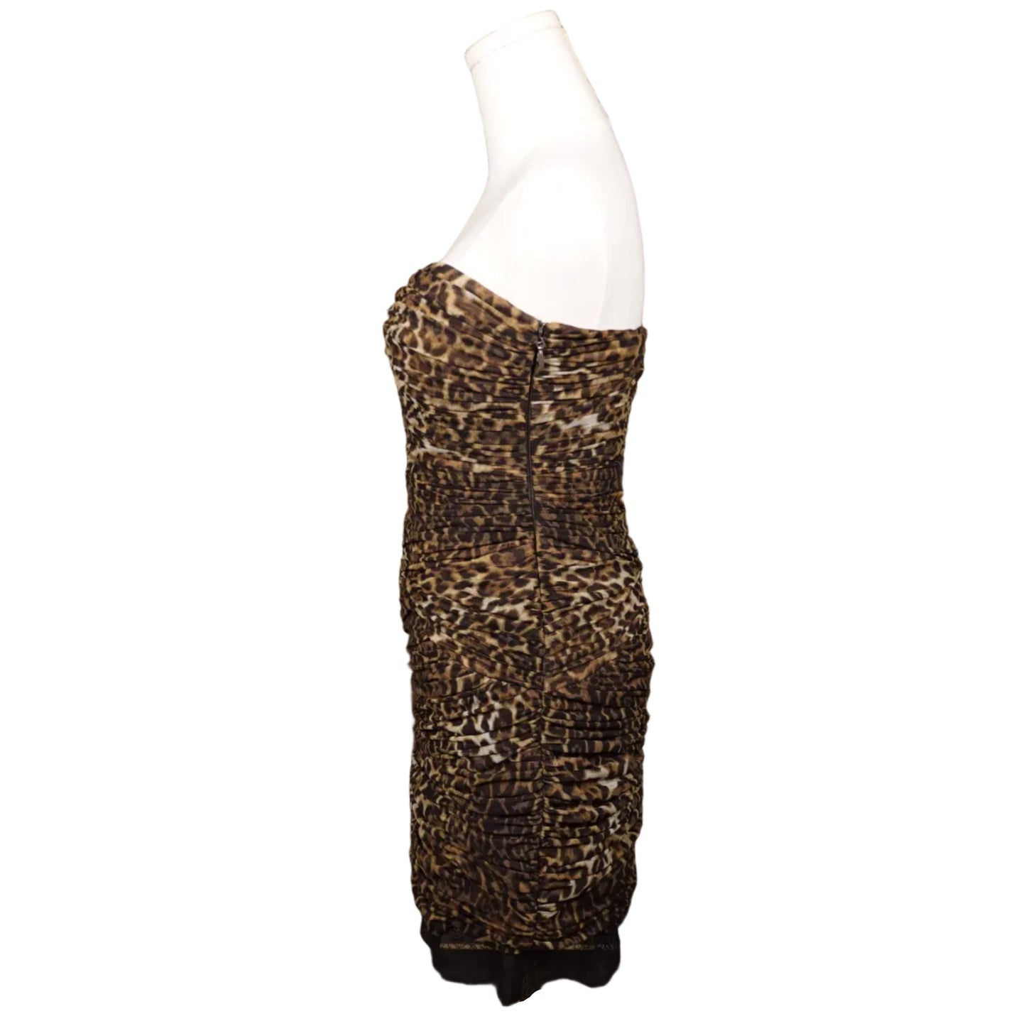 BCBGMAXAZRIA Leopard Luxe Strapless Midi-6