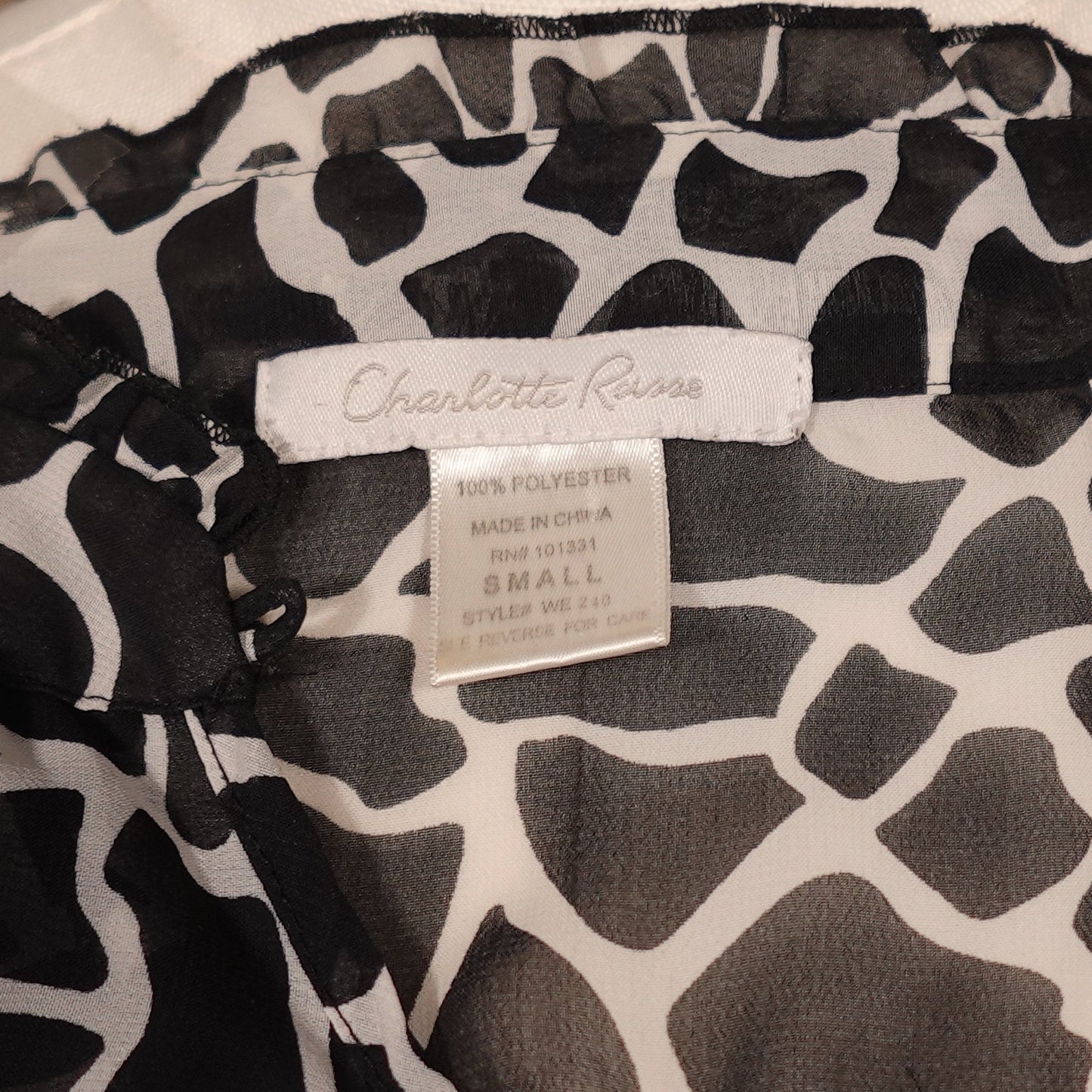 Giraffe Print Chiffon Halter Top-S