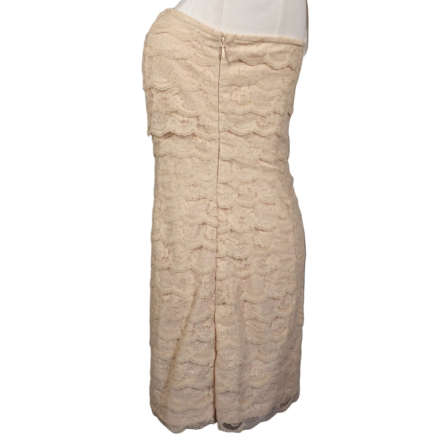 Lace Strapless Mini Dress-S