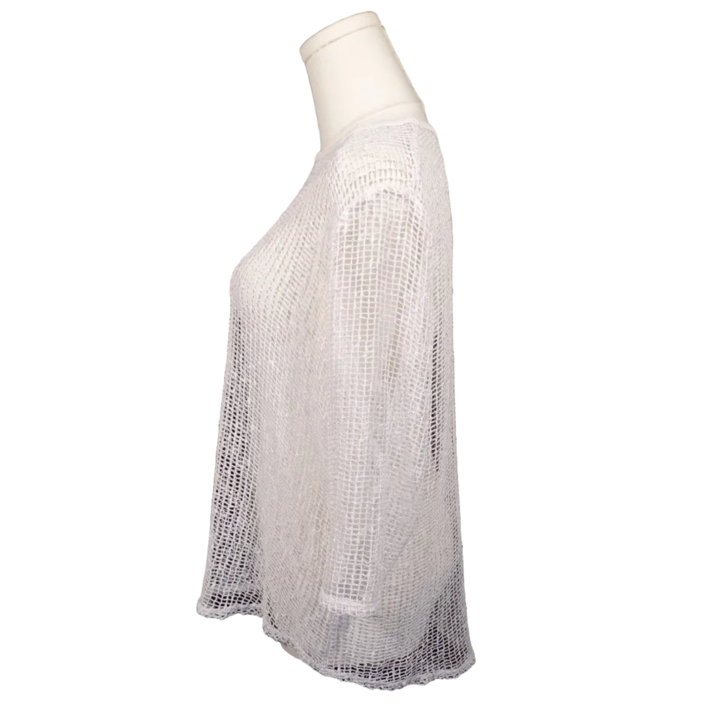 Ivory Open Knit Coastal Top-S