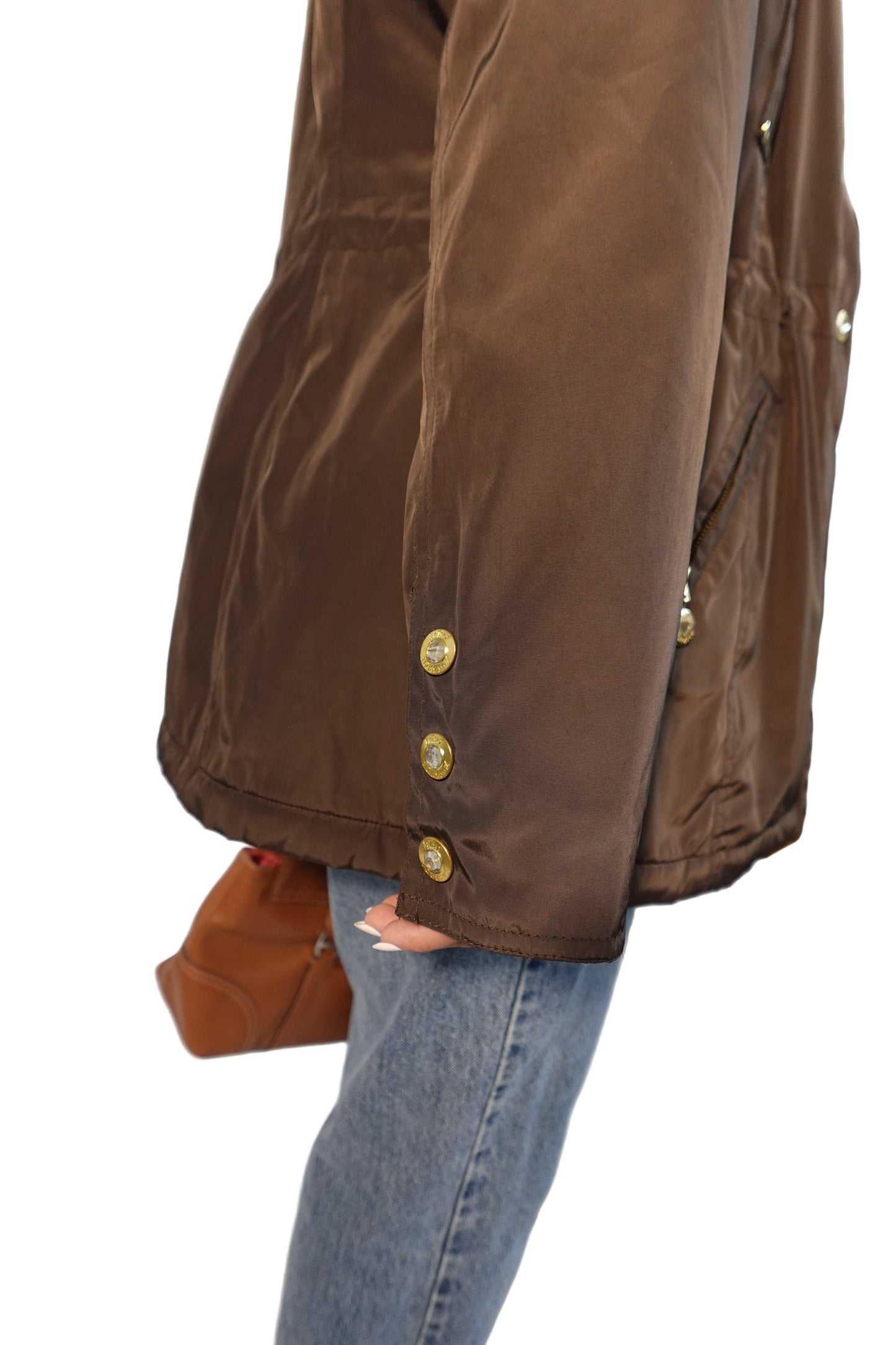 Betsey Johnson Leopard-Lined Parka Jacket-M
