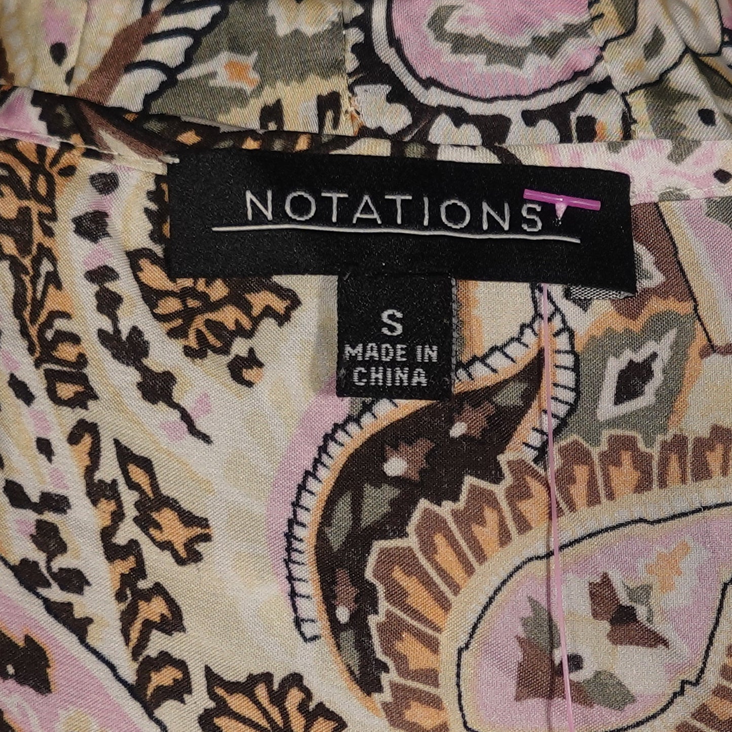 Notations Sleeveless Paisley Blouse (S)