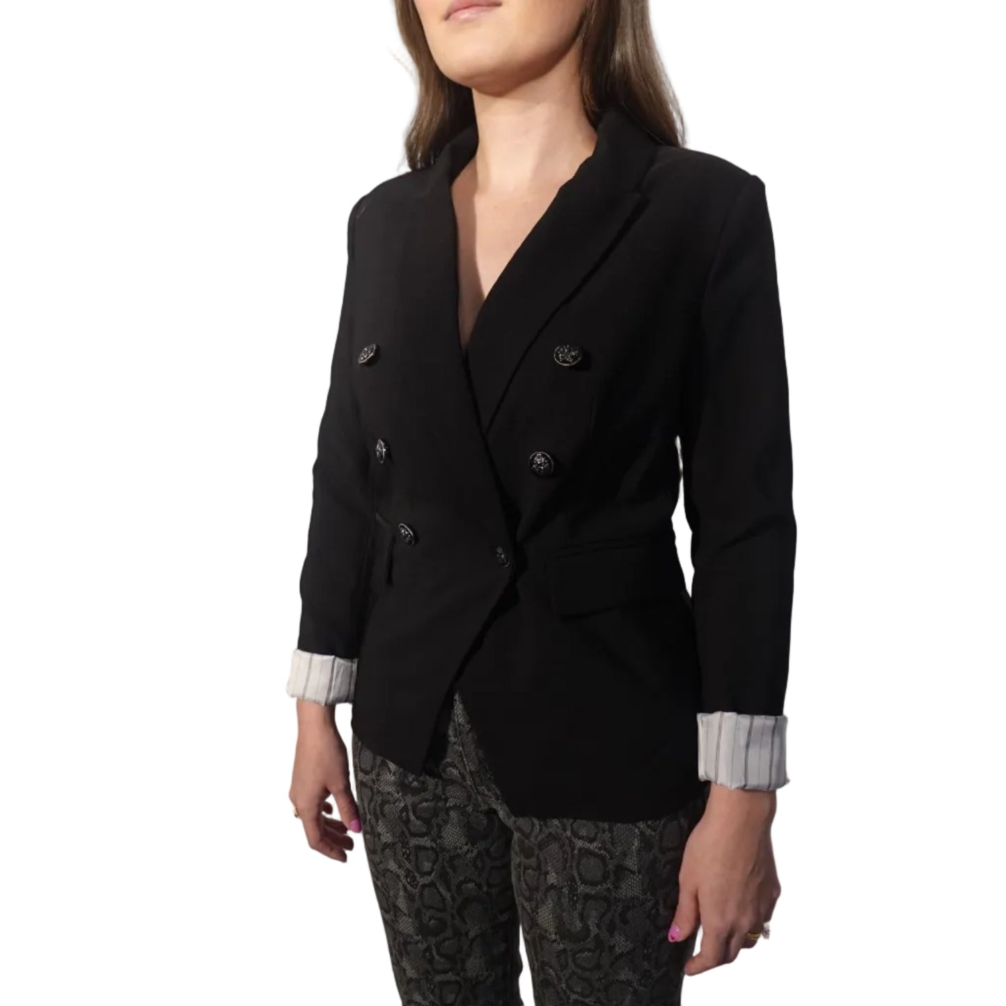 Nicole Miller Black Tailored Blazer-S