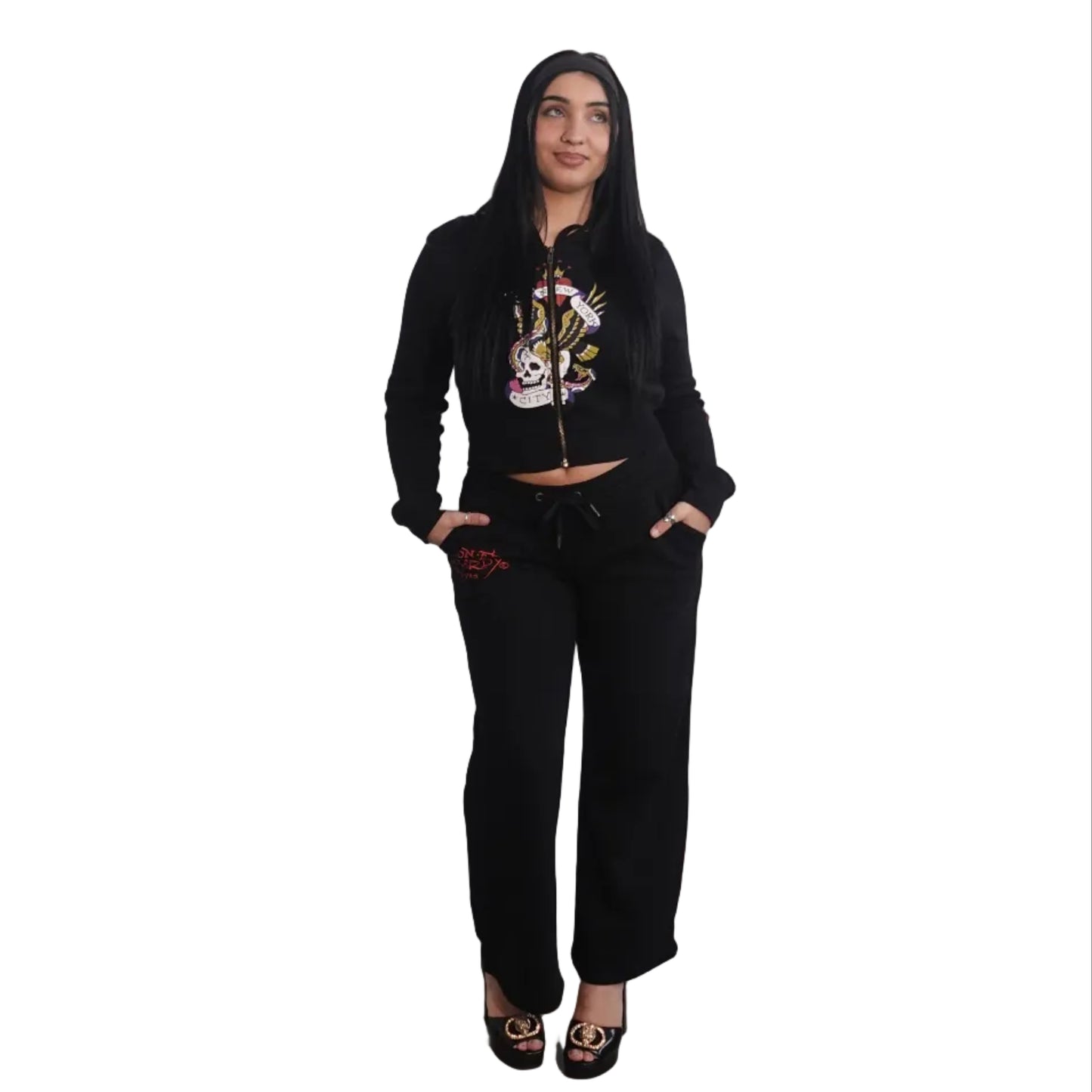 Ed Hardy Black NYC Sweatpants
