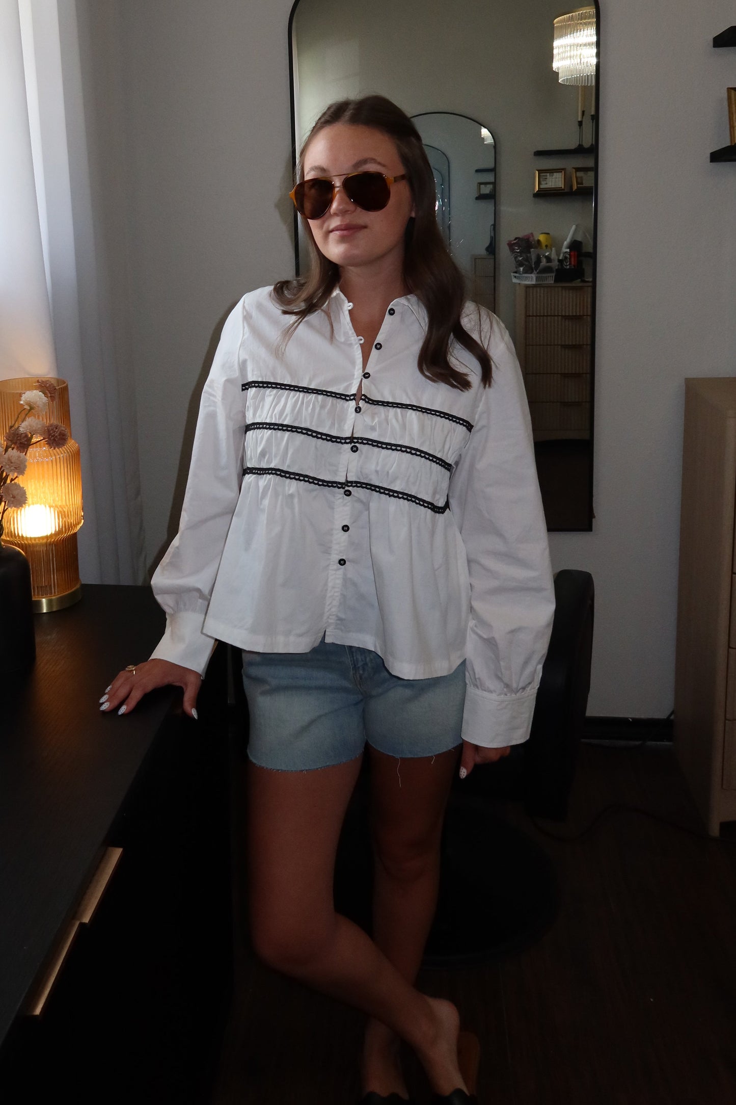 Babydoll Button Down Blouse