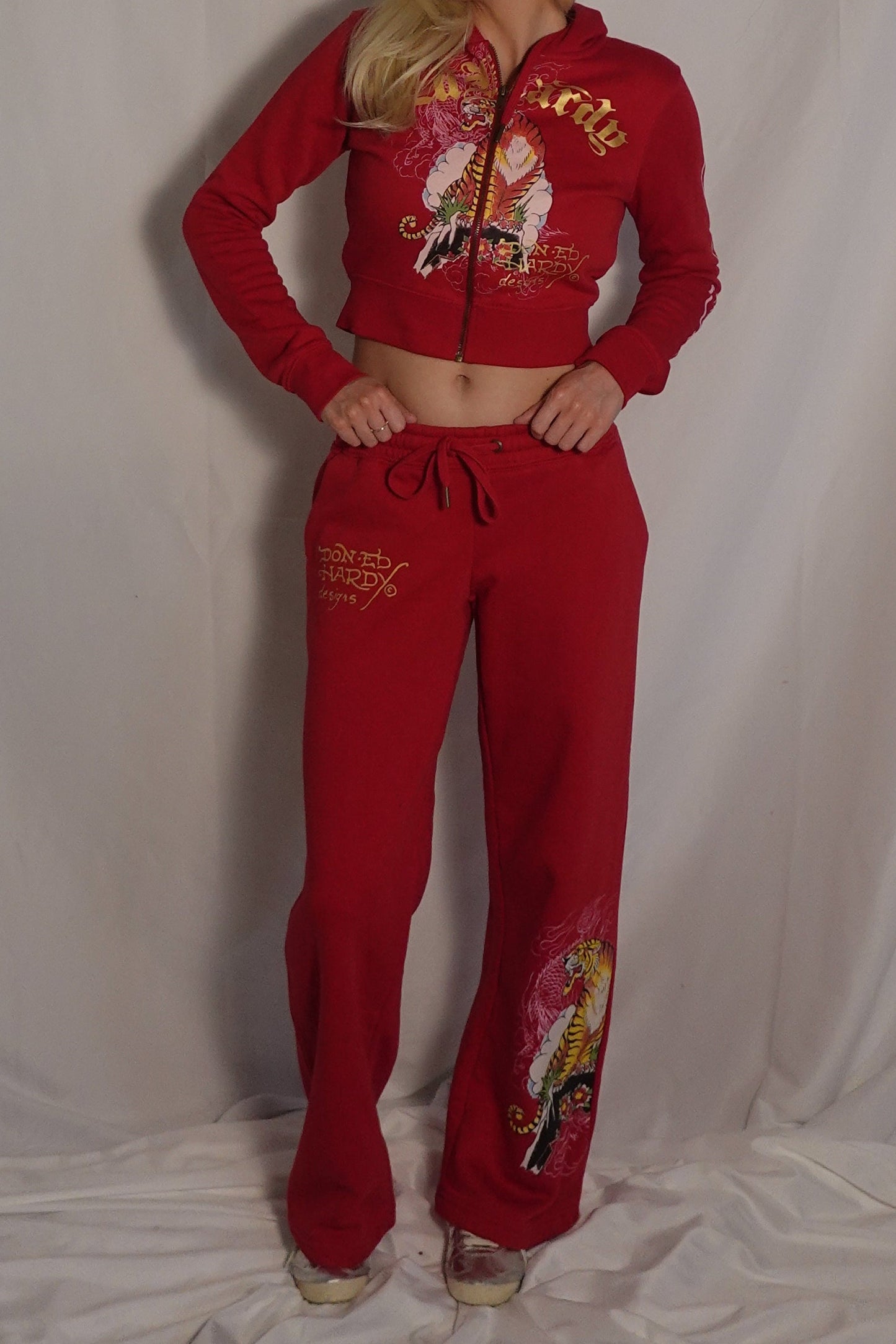 Ed Hardy Red Tiger Tracksuit Set