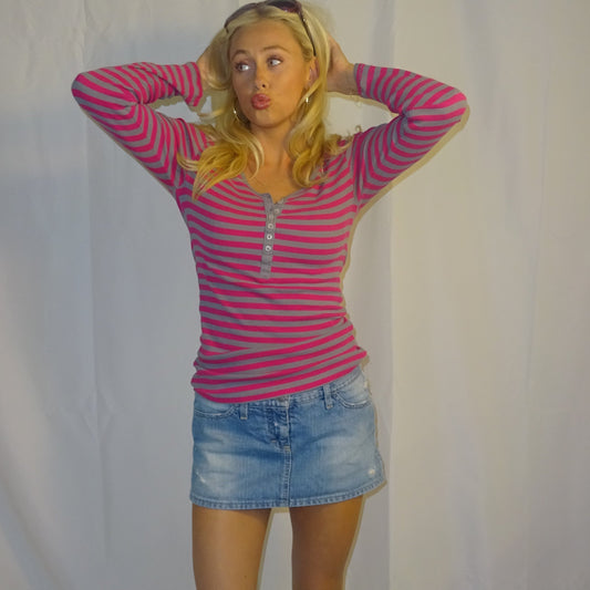 Pink Striped Long Sleeve