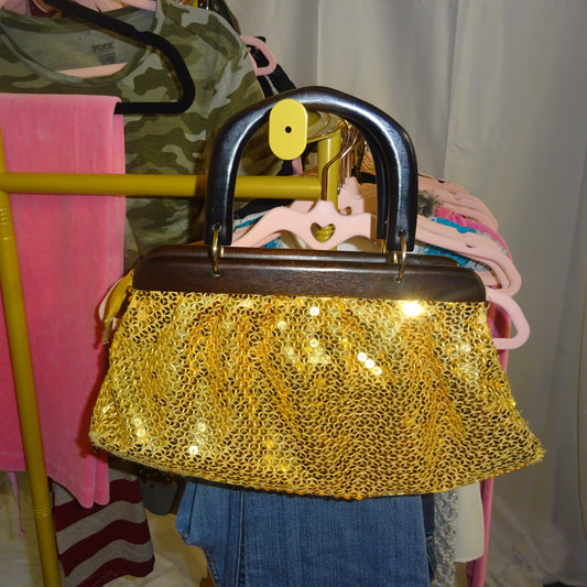 Gold Sequin Purse