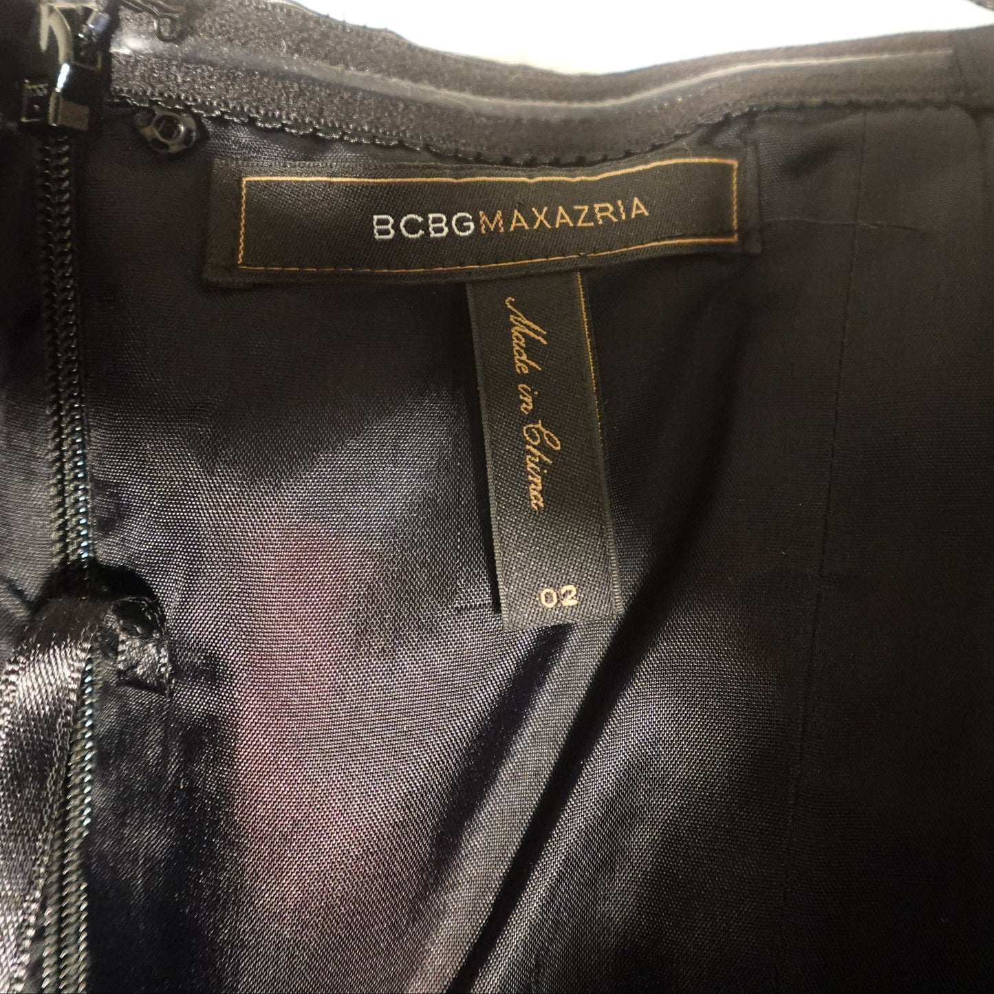 BCBGMAXAZRIA Vintage Black and White Strapless Mini A-Line Dress (Size 2)