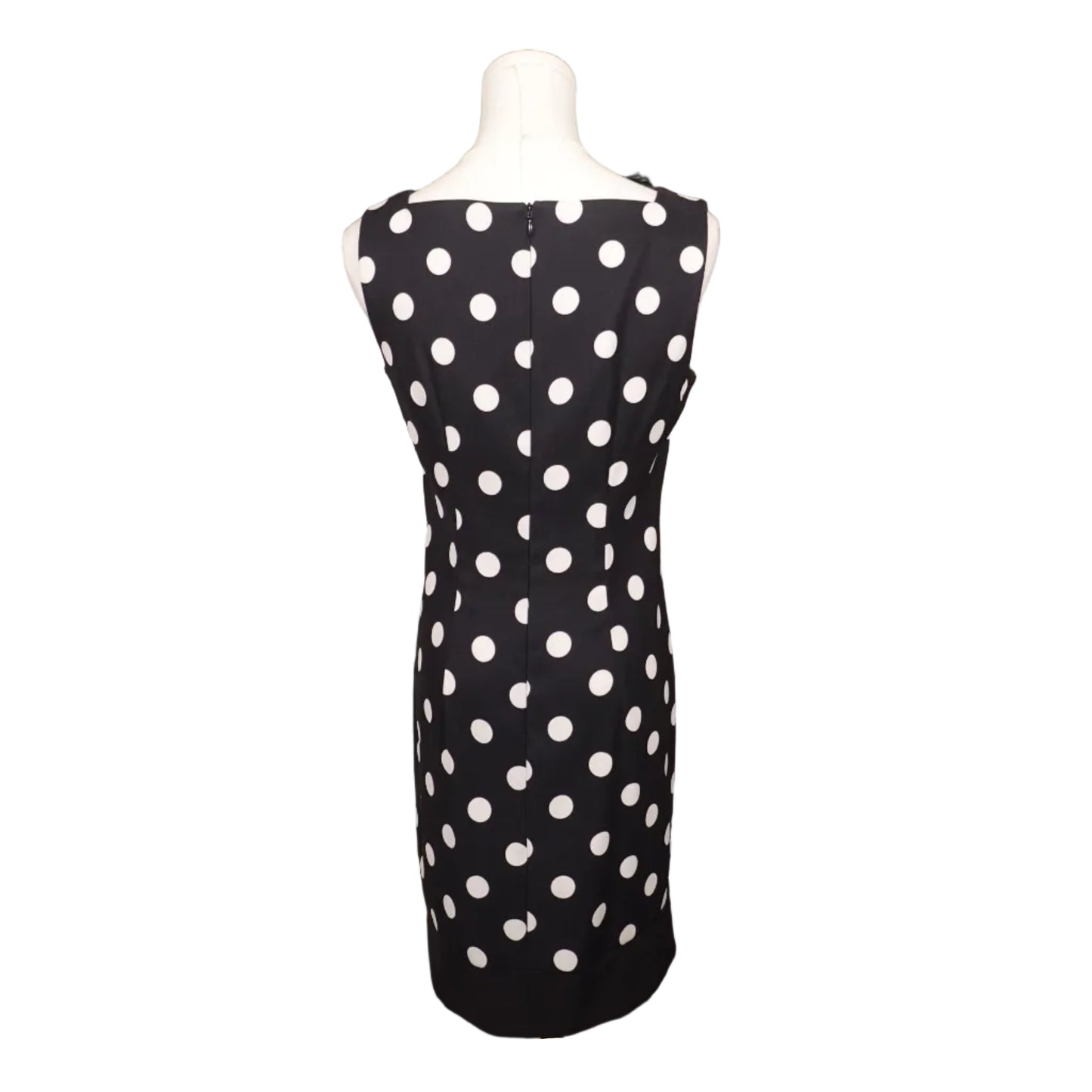 Alyx Limited Retro Black and White Polka Dot Sleeveless Dress-6