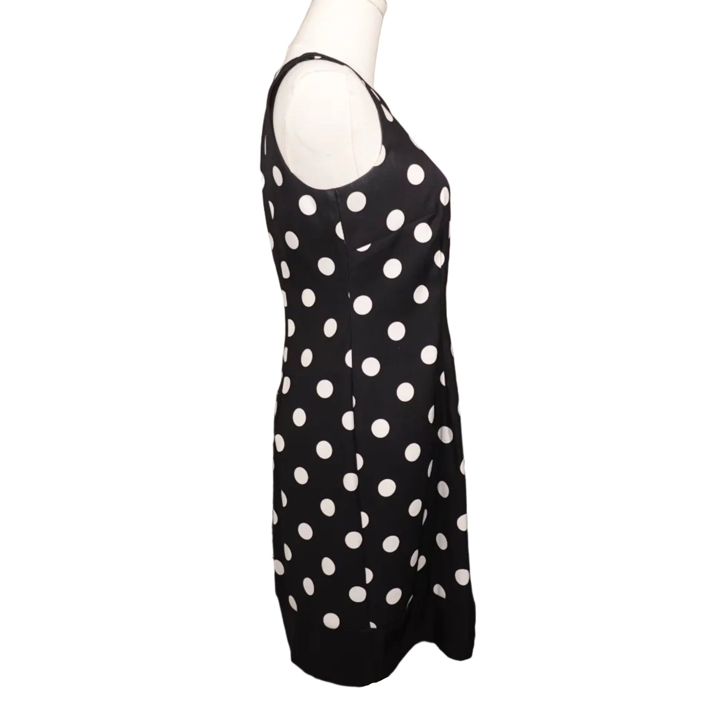 Alyx Limited Retro Black and White Polka Dot Sleeveless Dress-6