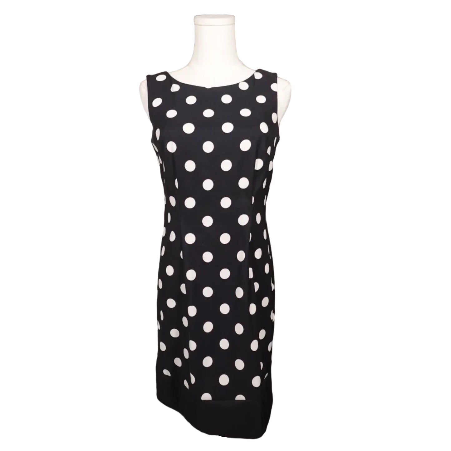 Alyx Limited Retro Black and White Polka Dot Sleeveless Dress-6