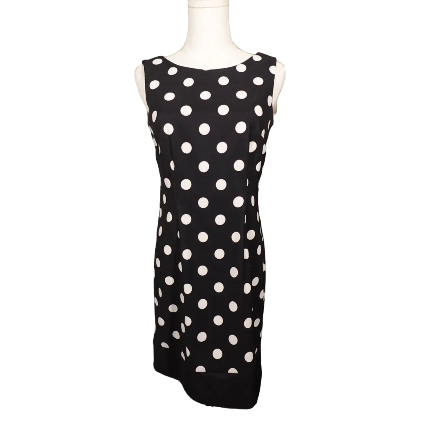 Alyx Limited Retro Black and White Polka Dot Sleeveless Dress-6