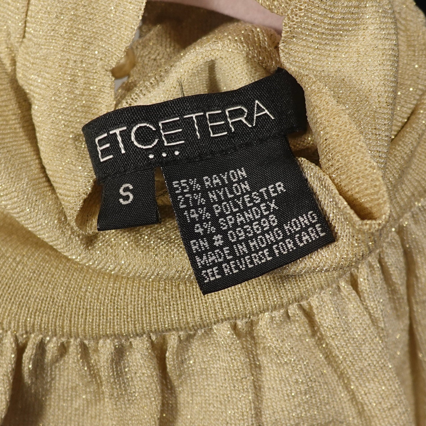 Etcetera Shimmery Cream High Neck To (S)