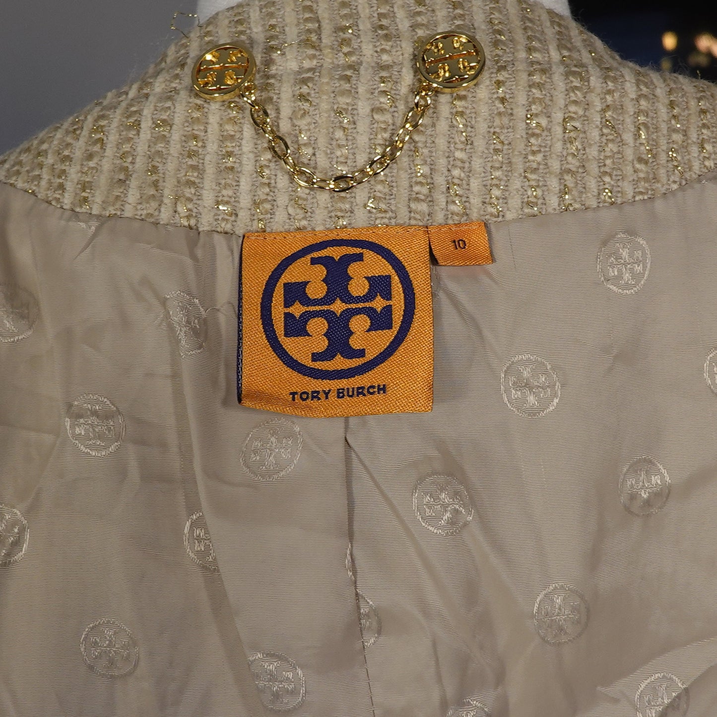 Tory Burch Embellished Tweed Jacket-10