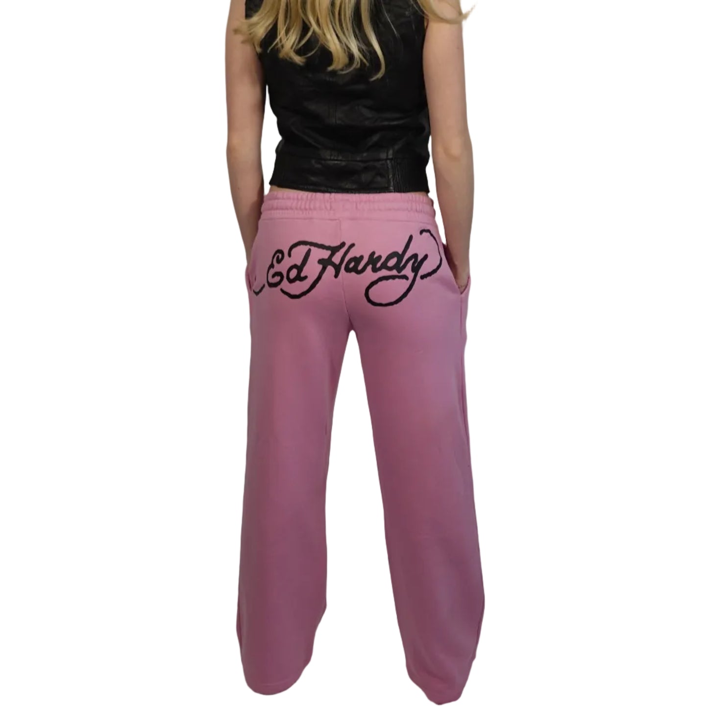 Ed Hardy Pink Logo Sweatpants