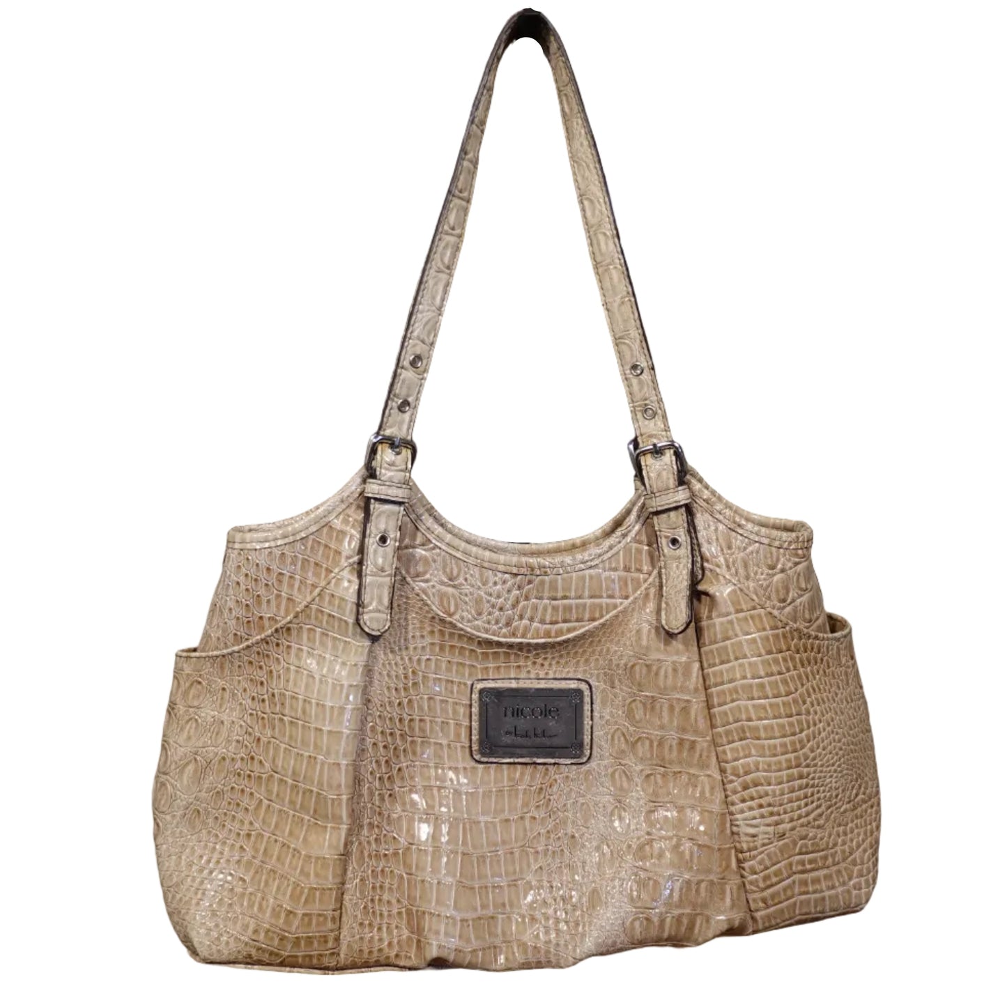Nicole by Nicole Miller Croc-Embossed Shoulder Tote