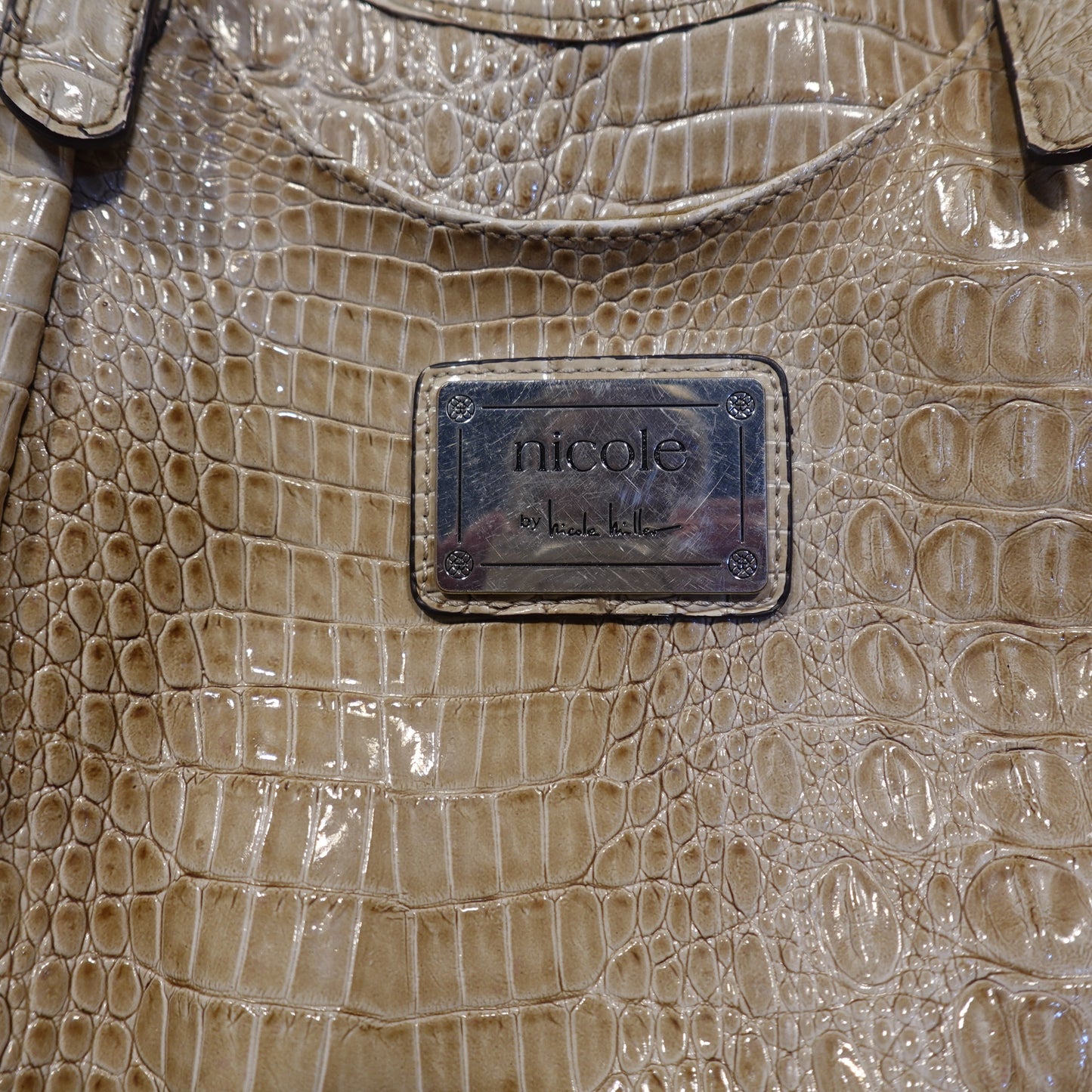 Nicole by Nicole Miller Croc-Embossed Shoulder Tote