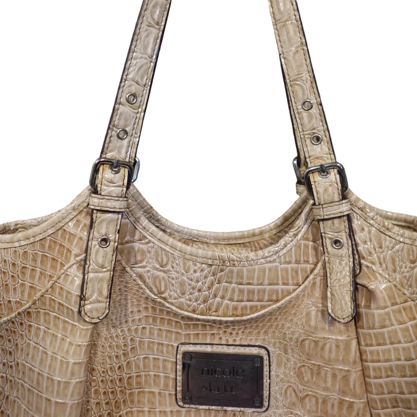 Nicole by Nicole Miller Croc-Embossed Shoulder Tote