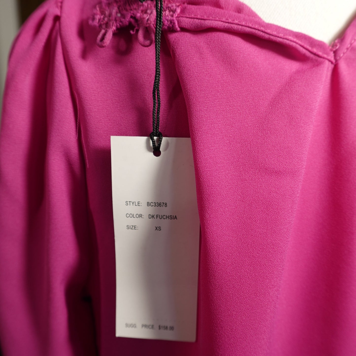 BCBGMAXAZRIA Lace Fuchsia Lightweight-XS