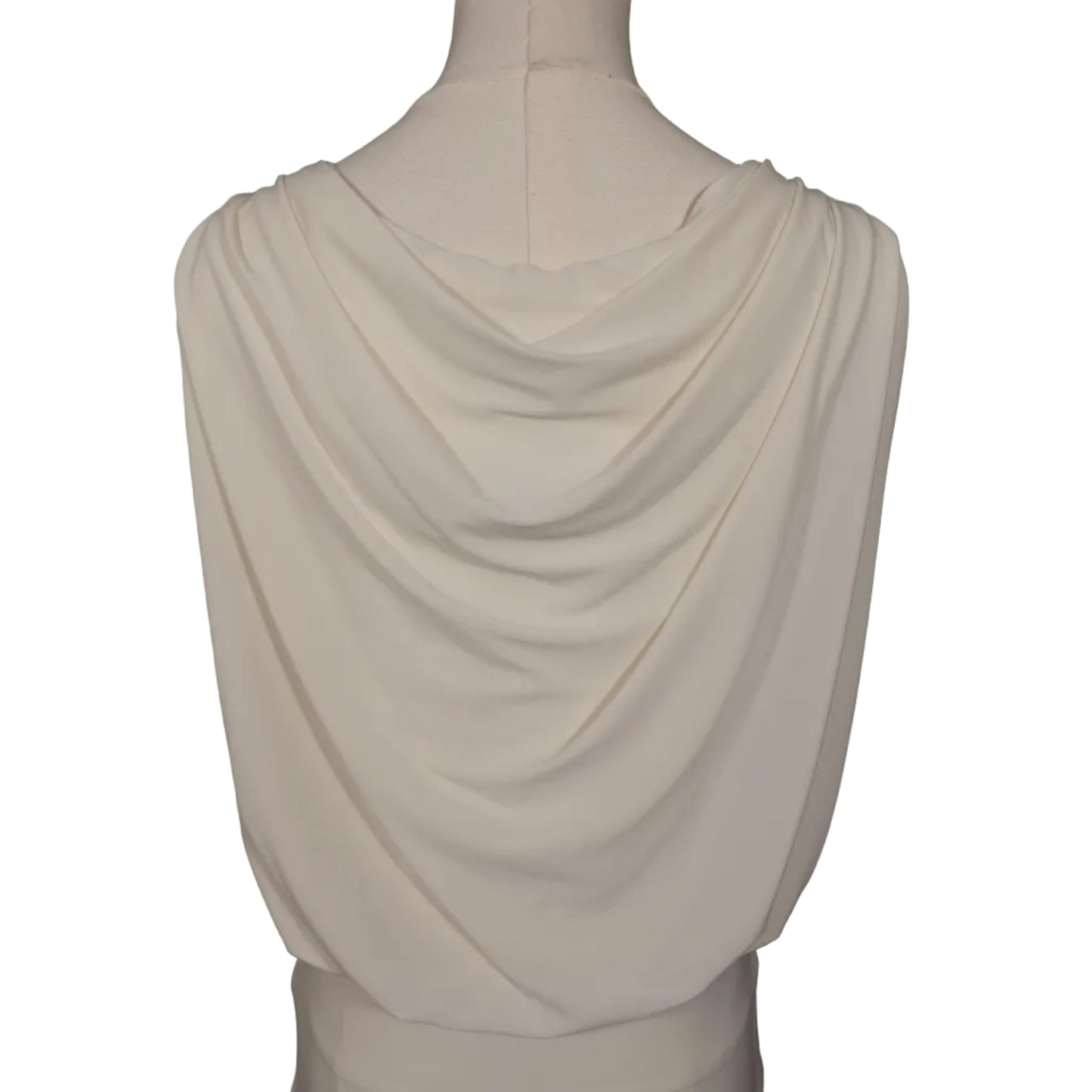Cachet Cream Dress with Beaded Shoulder Details-Size 10