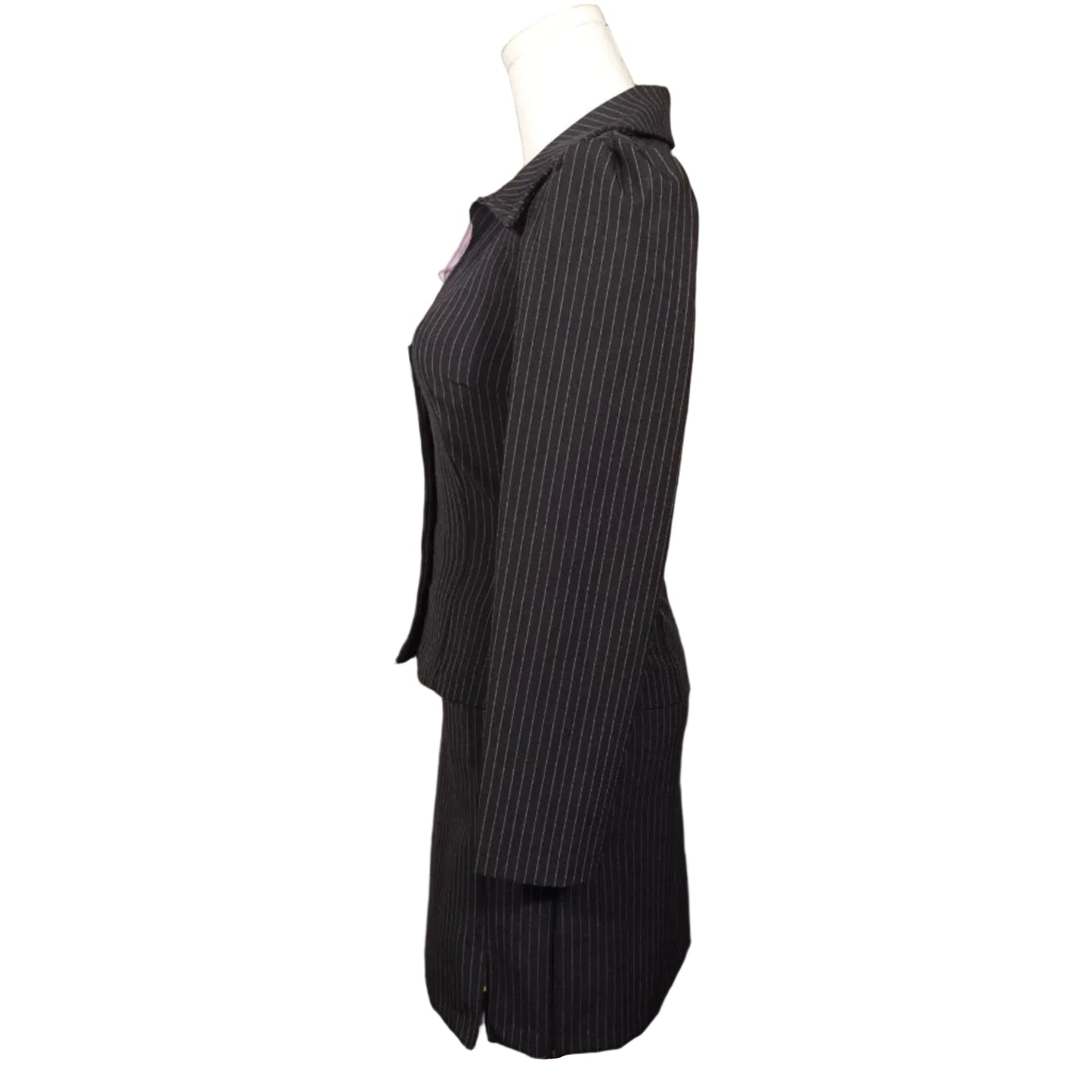 No Boundaries Y2K Pinstriped Black Skirt Suit (Juniors 7/8)