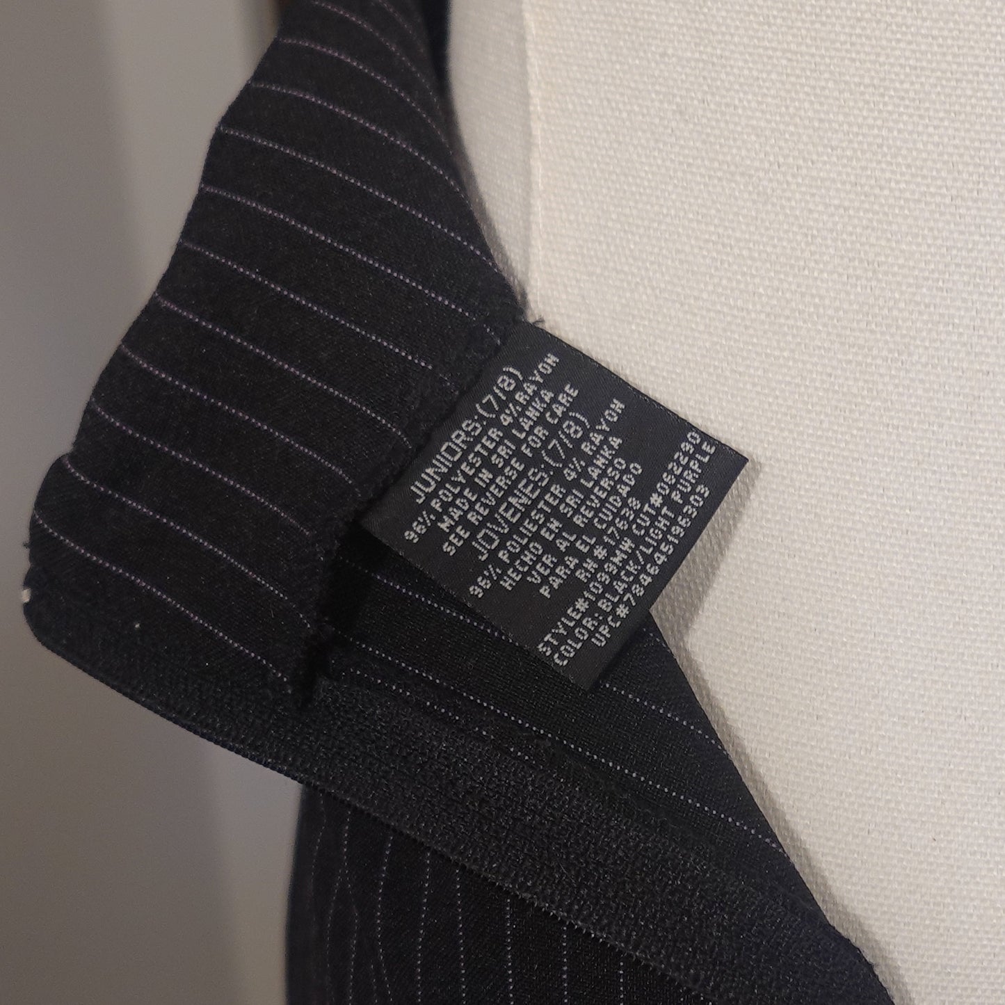 No Boundaries Y2K Pinstriped Black Skirt Suit (Juniors 7/8)