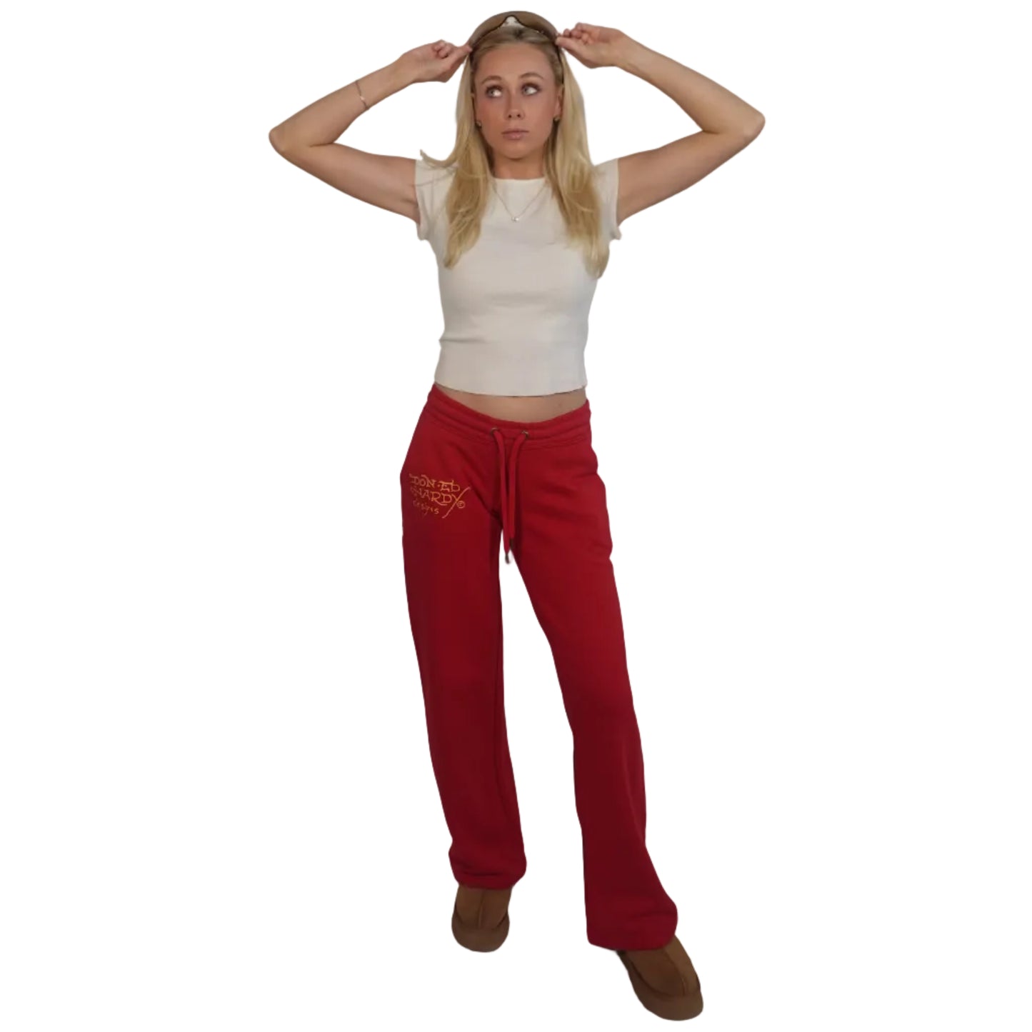 Ed Hardy "Love Kills Slow" Red Sweatpants