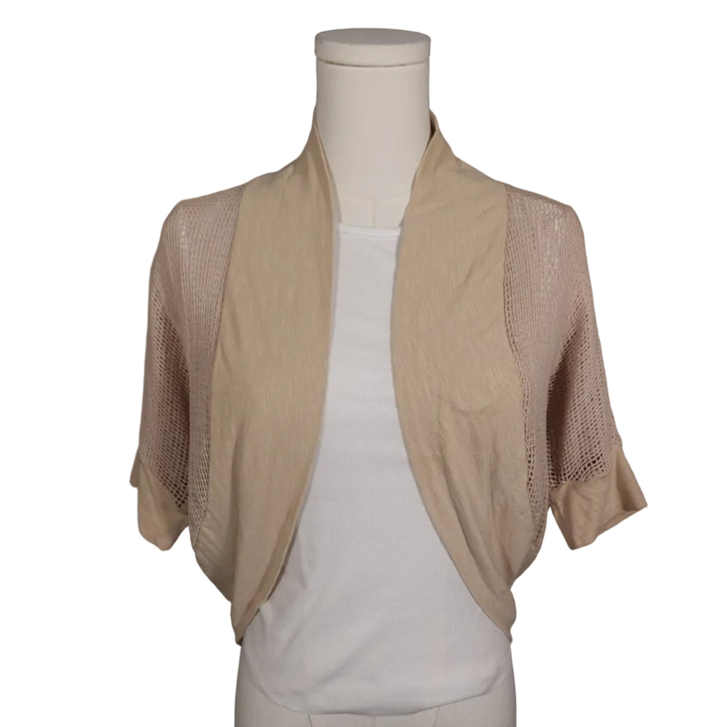 Eyelash Couture Mesh Open Cardigan (S)