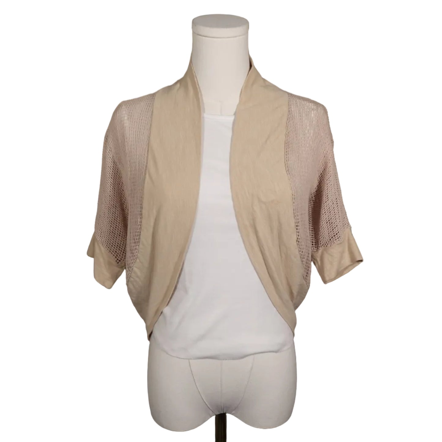 Eyelash Couture Mesh Open Cardigan (S)