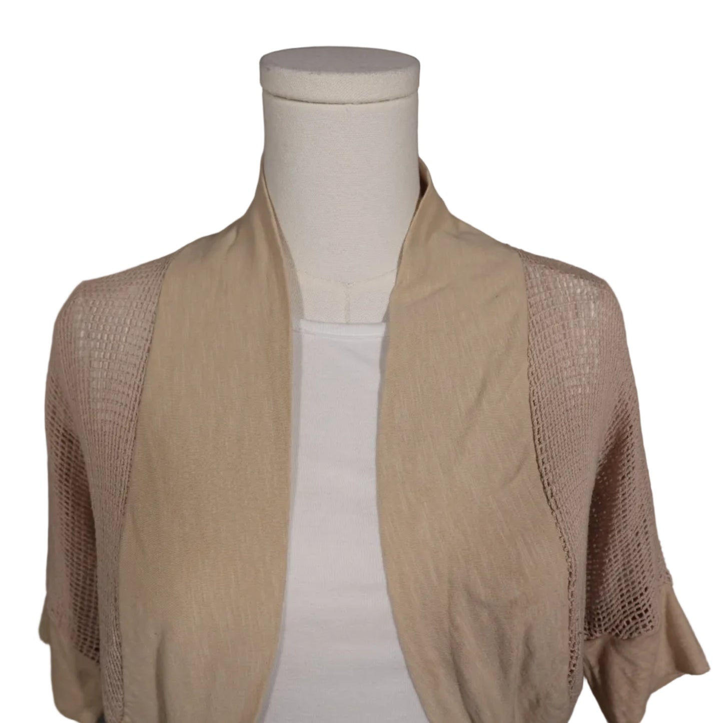 Eyelash Couture Mesh Open Cardigan (S)