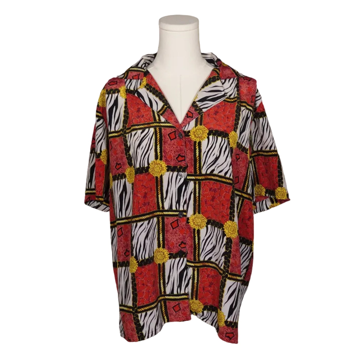 The Wild Diva Button-Up Blouse-M