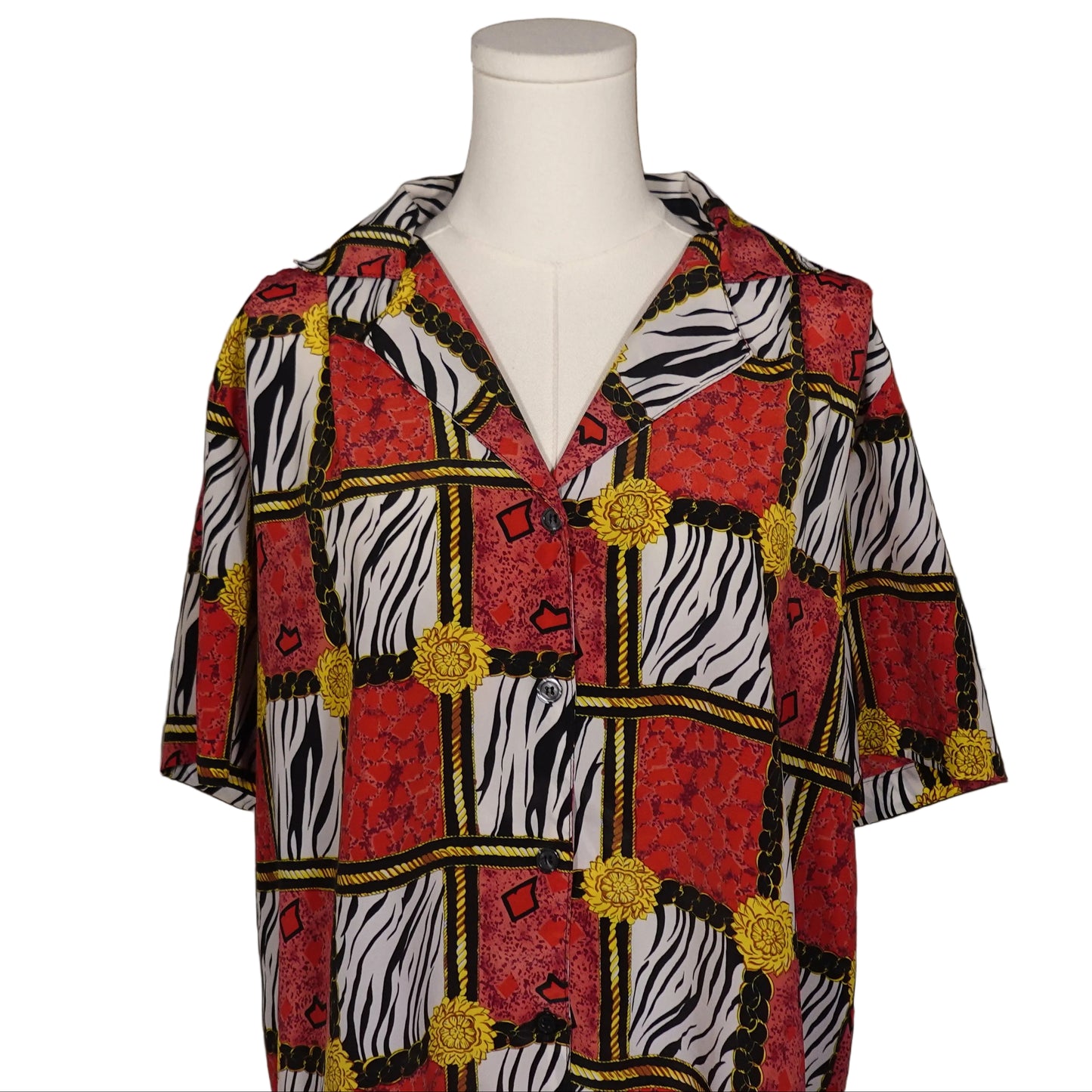 The Wild Diva Button-Up Blouse-M