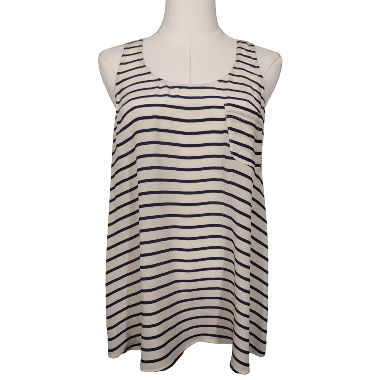 Classic Striped Racerback Tank-S