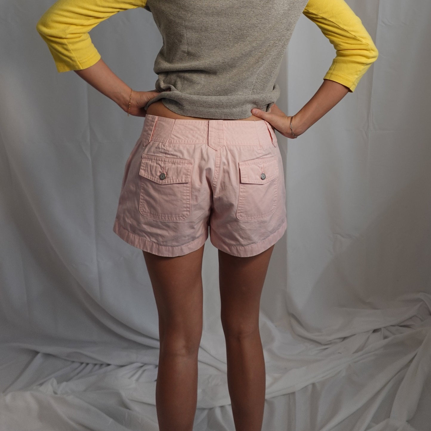 Pink Cargo Mini Shorts