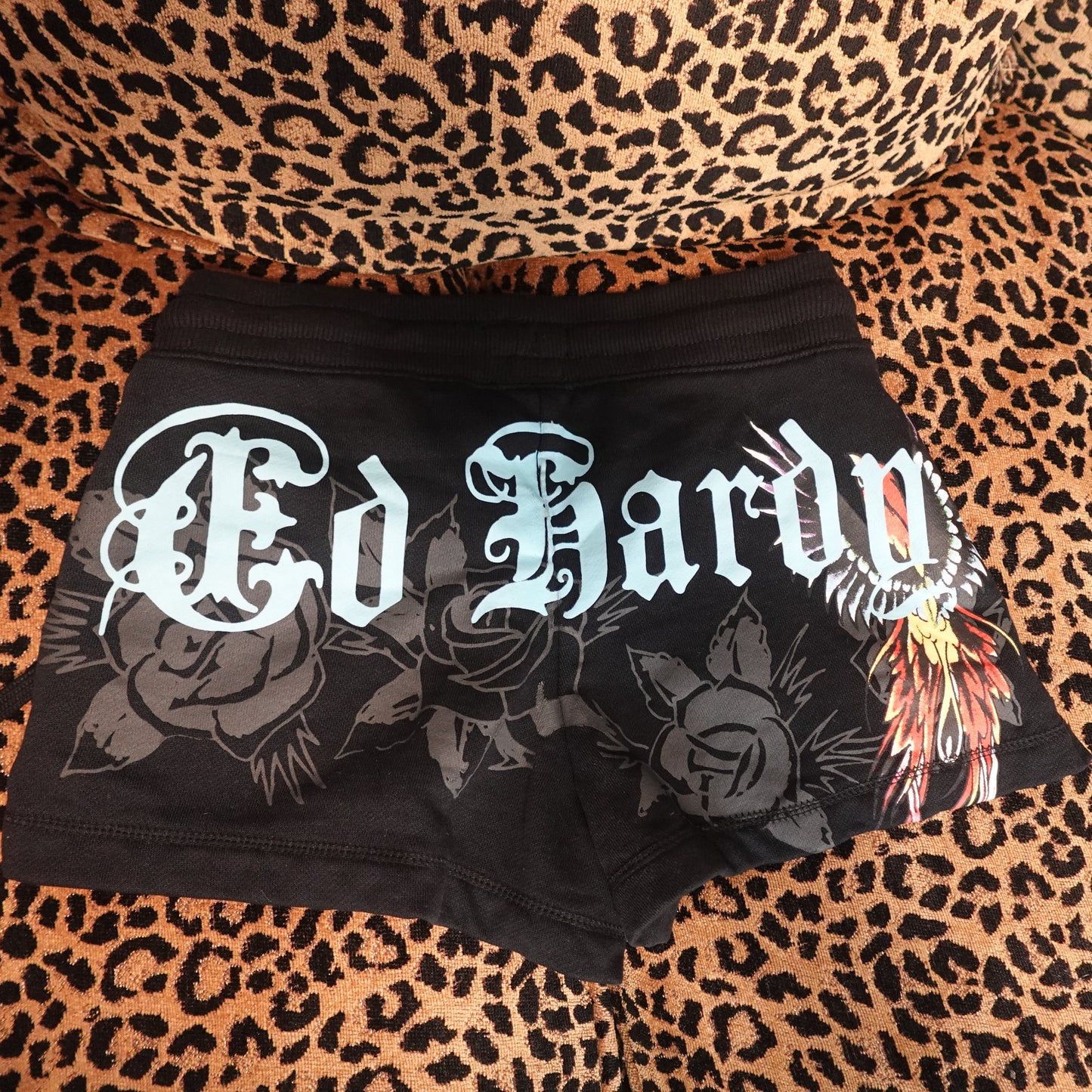 Black Mini Ed Hardy Shorts