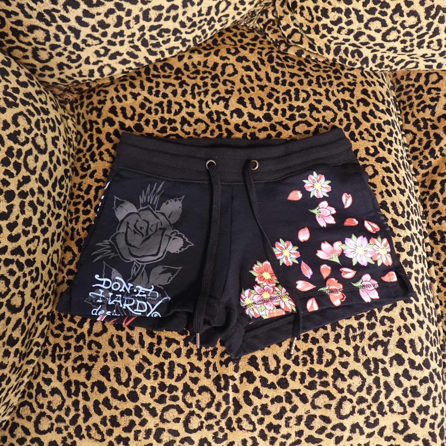 Black Mini Ed Hardy Shorts